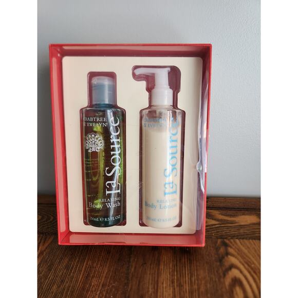 Crabtree & Evelyn LA SOURCE Relaxing Body Wash & Body Lotion 8.5 oz NIB